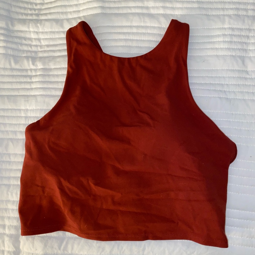 High neck athleta sports bra with lined padding